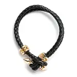 簡約皮繩手環(亮金色) SOLO BASIC WEAVE LEATHER BRACELET