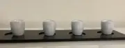 NEW Set Of 4 White Ceramic Egg Cups Modern