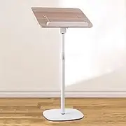 Portable Church Pulpit Stand with Inclined Reading Surface Easy Assembly Adjustable Height 19.6 35.4in Color A