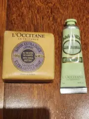 L'Occitane Lavander Extra gentle soap & Almond milk hand cream set.New