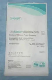 1 Medvance Bordered Silicone Foam Dressing 2" x 5" w 1.2" x 3.4" Pad Bandage NEW