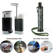 Personal Straw Water Filter|Hand Pump Water Purifier Emergency Survival Drinking