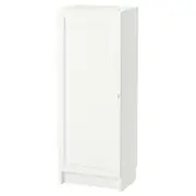 BILLY / OXBERG bookcase with door, white, 40x30x106 cm