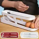 Rolldown Refrigerator Egg Dispenser Holder Auto Rolling Egg Rack 2Tier-14Eggs