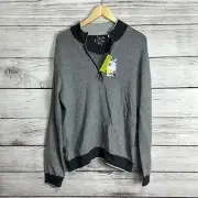 NWT Robert Graham Calabria Quarter Zip Pullover Sweater Cotton Cashmere Blend M