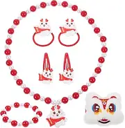 NAMOARLY Dress Up Jewelry Set for Boys and Girls Girls 1 Set of Girls Colorful Necklace Bracelet for Friendship Party Play