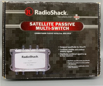 RadioShack Satellite Passive Multi-Switch 3-In 4-Out Dual-LNB