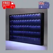 5 Level Mini Figurine Large Display Case With Lighting Clear Showcase Organiser