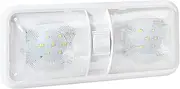 12V LED Lights Ceiling Double Dome Light Fixture Interior Lighting for Car/RV/Trailer/Boat