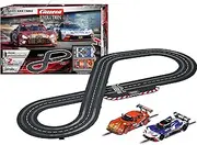 [Carrera] Evolution 20025245 Flames and Fame Analog Electric 1:32 Scale Slot Car Racing Track Set - Includes Two 1:32 Scale Cars & Two Dual-Speed Controllers Ages 8+