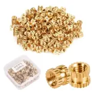 120pcs 3D Printing Threaded Insert, M3x4x5mm M3 Femeal Knurled Brass Nuts
