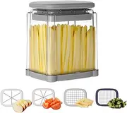 Da&Co Vegetable cutter 4-in-1, Food Dicer Chop Box, Potato Fry Slicer, French Fry Slicer, Vegetable Slicer, Food Chopper, Veggie Slicer, Vegetable Chopper, Potato Cutter for Fries, Fruit Slicer