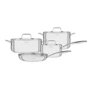 Tramontina Grano 4 Piece Triply Clad Cookware Set with Stainless Steel Lids