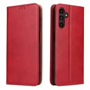 For Samsung Galaxy S24 FE 5G Case Leather Flip Wallet Folio Cover Red