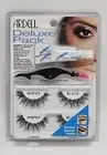 ARDELL DELUXE PACK LASHES - WISPIES (2 PACK)+3 TUBES CLEAR/WHITE ADHESIVE - NEW