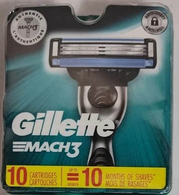 Gillette Mach3 Razor Blades - 10 Cartridges