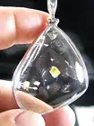 SEE VIDEO 142 cts. CALCITE INCLUDED QUARTZ STERLING SILVER PENDANT C 209