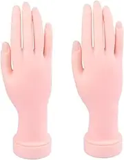Minkissy Practice Nail Hand Prosthetic Model Nail Art Tool Insertable Tips for Salon Use