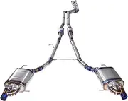daili store Compatible With BMW 7 Series Car 740i 740Li 730i F02 Cat-Back Exhaust System Pipe Performance Titanium Vacuum Electric Valve Muffler (Color : Titanium Alloy Kit)