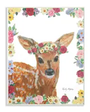 Stupell Flower Friends Deer by Emily Adams
