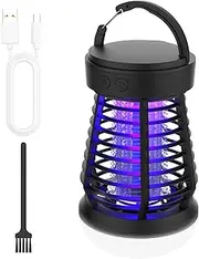 2 in 1 Rechargeable Bug Zapper & Camping Lantern, Second Generation Outdoor Mosquito Killer, 365+395nm Violet Band Frequency Conversion, 2000V Portable Fly Killer for Home, Garden and Camping