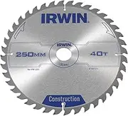 IRWIN IRW1897211 250 x 30 mm 40-Teeth Circular Saw Blade with ATB Grinding Sizes Tooth