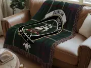 Duncan Clan Crest Tartan Scottish Heritage Woven Blanket