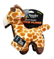 Spunky Pup 3 Layer 10" Squeaky Gnaw Guard Tough Plush Giraffe Dog Toy