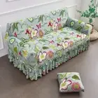 1 2 3 4 Seater Nordic Flower Stretch Sofa Cover Elastic Spandex Sofa Skirt Cover