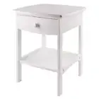 Wood Claire Accent Table, White