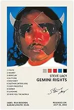 Steve Poster Lacy Gemini Rights Music Album Cover Signed Limited Edition Canvas Poster Wall Art Decor Print Picture Paintings for Living Room Bedroom Decoration Unframe: 16x24inch(40x60cm)