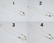 925 Solid Sterling Silver Faceted Peridot ,Amethyst Multi Stone Anklet LT745
