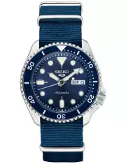 Seiko 5 Sports Automatic 42.5mm Blue Dial Nylon Strap Watch SRPD87