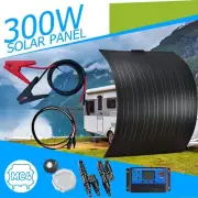 12V 300W Flexible Solar Panel Kit Mono USB 30A Controller Battery Charging Power