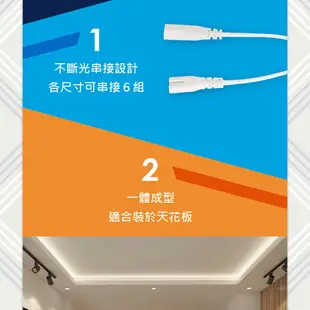 舞光 LED T5 支架 1尺/2尺/3尺/4尺 全電壓 無藍光危害 附串接線【永光照明】★MT2-LED-T5BA