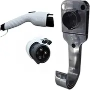 Cord Holder EV Charger Nozzle-Holster Dock and J-Hook Combination for J1772 Connector(Type1-1)