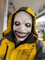 Scary Halloween Mask Smiling Demons Horror Mask Scariest Creepy White Mask with