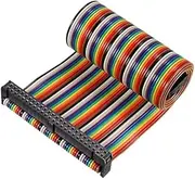 XYWHPGV IDC Rainbow Wire Flat Cable 50P A-type FC/FC Connector 2.54mm Pitch 0.5m/19.7inch Length(ef6fa e9c0a 3f3e7 2d49f bab58 87af0