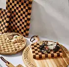 Mackenzie-Childs Check Cheese Board Set