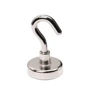 25mm Strong Neodymium Magnetic Rare Earth N38 Hooks 8 kg Hanger Holder Magnets Corrosion Protection Facilitate Hanging Towel Home Kitchen Silver