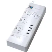 4 Outlet USB Power Board with 4 USB Charging Ports