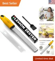 Modern Stainless Steel Zester and Grater - Dishwasher Safe & Space-Saving Design