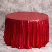 Red Glitter Sequin Tablecloth Engagement Birthday Party Wedding Cake Table Decor