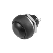 1Pcs,12mm Black Momentary Push Button Switch Round Flat Button SPST NO