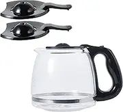 Replacement 12-Cup Glass Carafe for BLACK+DECKER Coffee Makers (2 Extra Lids)