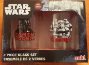 Star Wars DARTH VADER STORM TROOPER Glass Set 14oz Dual Sided Design Zak New