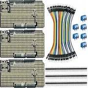 ElectroCookie Proto Shield Kit Compatible with Arduino Uno, Stackable DIY Expansion Prototype PCB (3 Pack)