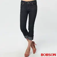 在飛比找Yahoo奇摩購物中心優惠-BOBSON 女款鑽飾七分褲