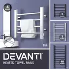 DEVANTI Heated Towel Rail Electric Rails Ladder Warmer Bars Racks Bathroom