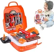 Kids Tool Set, Simulation Toy Tool Set, Pretend Construction Tools, Construction Toy Equipment Kit, (10-Piece Set), Educational Toy Tool Kit for Creative